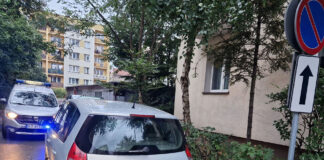 Przed wjazdem do garażu