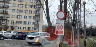 Lwowska 59 i Pracy 4B B-1 bez identyfikatora nie wjeżdżaj