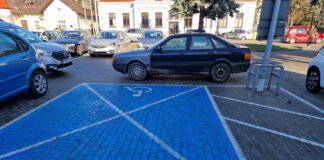 Gumniska nie zaparkował na kopercie dla osoby niepełnosprawnej